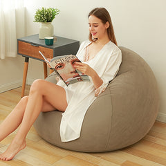 Plush Inflatable Sofa Flocking Foldable Recliner Casual Inflatable Sofa