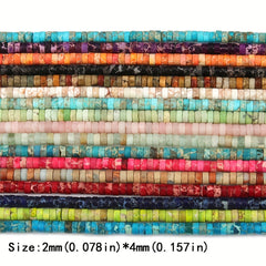 Flat Round Stone Beads For Jewelry Making DIY Bracelet