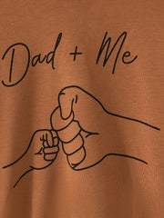 DAD ME Print Kid's Hoodie Long Sleeve Top Hooded Pullover