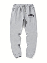 LA Casual Stretch Graphic Drawstring Joggers Men's Sweatpants