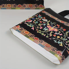 5pcs Flower Print Tote Bags Transparent Plastic Tote Bag