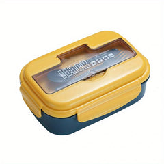 1100ml Double Layer Bento Box with Spoon and Tableware Microwave Safe
