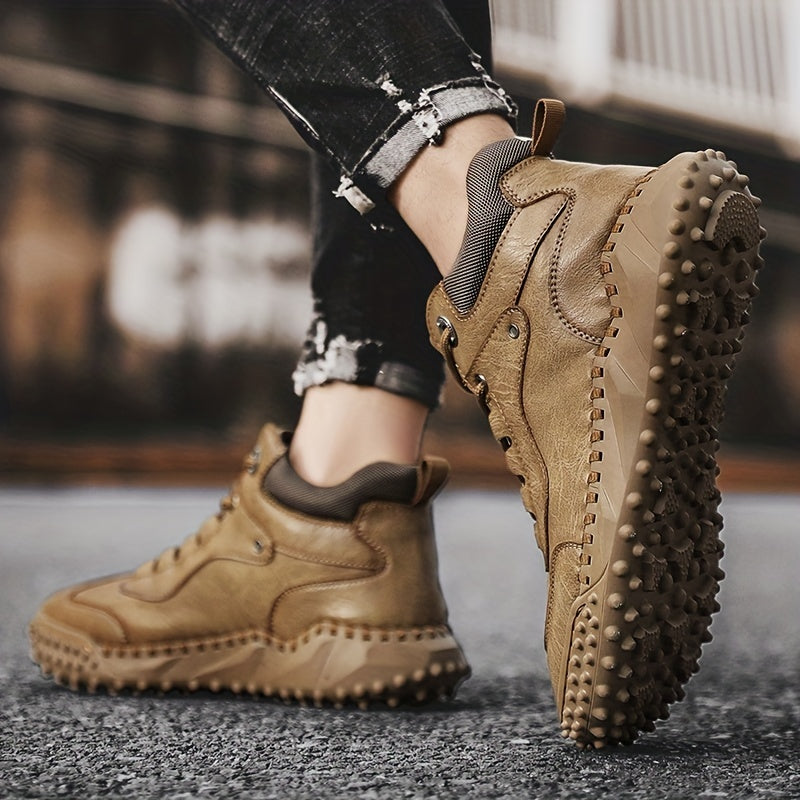 Men's Casual High Top Boots Outdoor Hiking Shoes