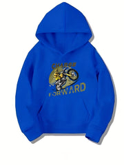 Motorcycle Rider Boys Hooded Sweatshirt