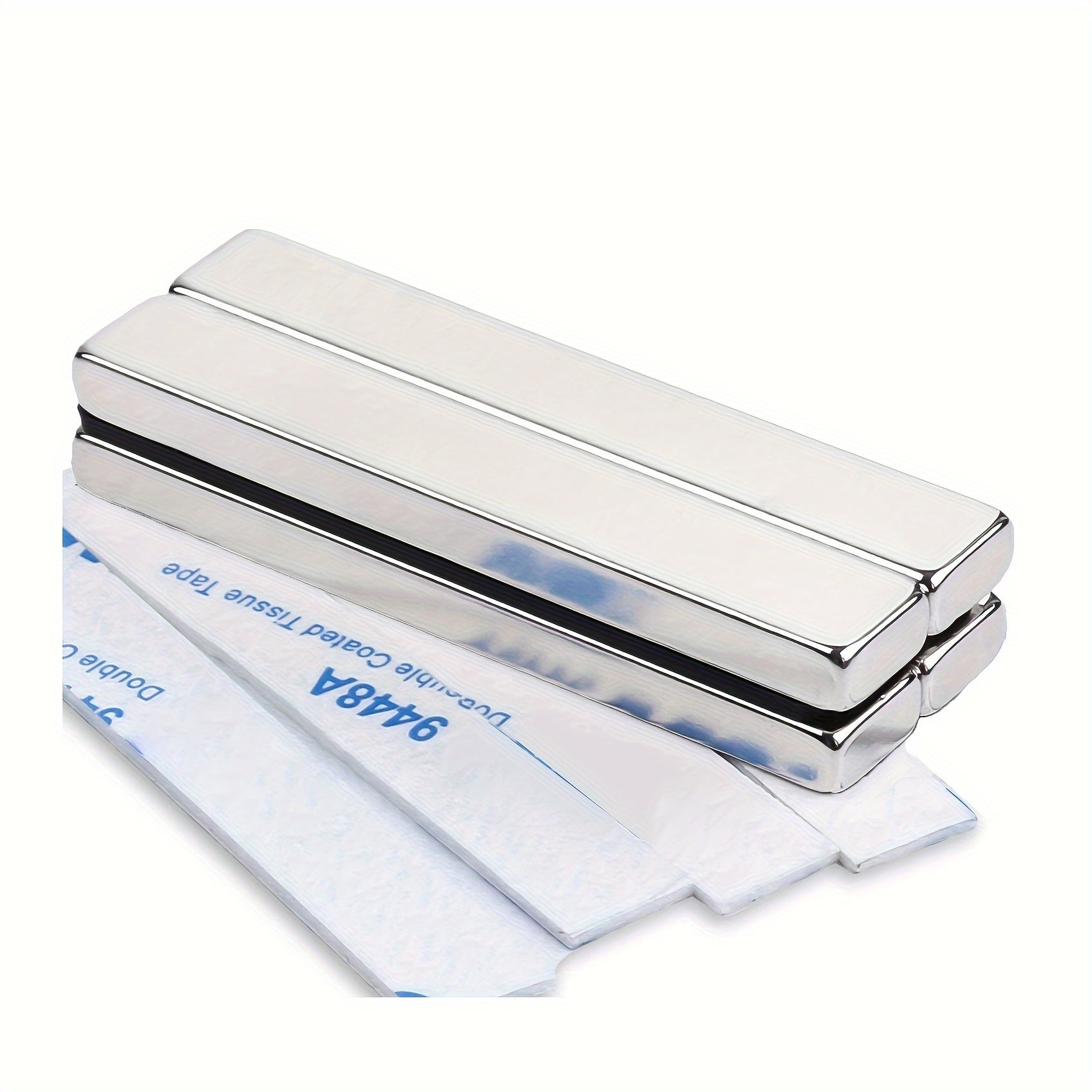 4pcs Neodymium Bar Magnets Bundle - Rare Earth Magnets w/ Adhesive - 60x1