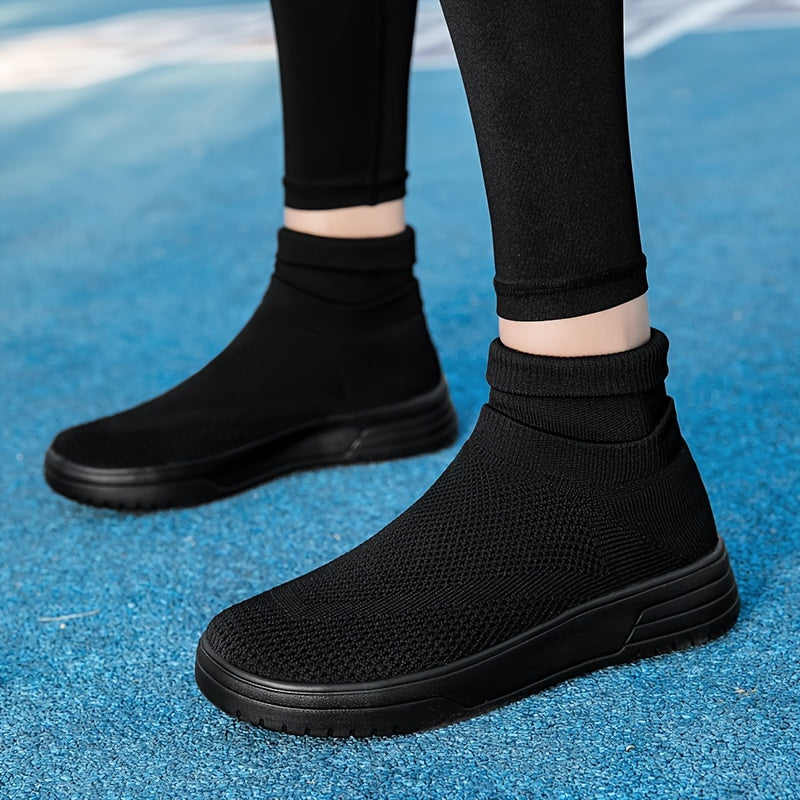 Women's High Breathable Flying Woven Sneakers Anti-slip Sports Shoes