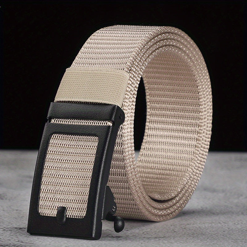 Men's Polyester Automatic Buckle Belt Casual Outdoor Golf Web Belts