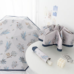Lily Of The Valley Vinyl Auto Folding Umbrella Rain Or Shine Dual use