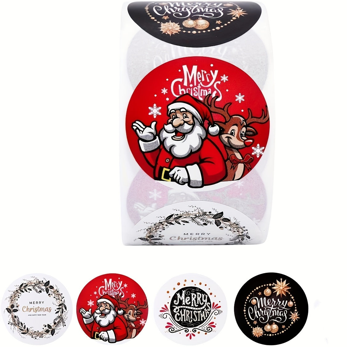 500 Christmas Stickers Decorative Box Seal Seal Packaging Business Labels