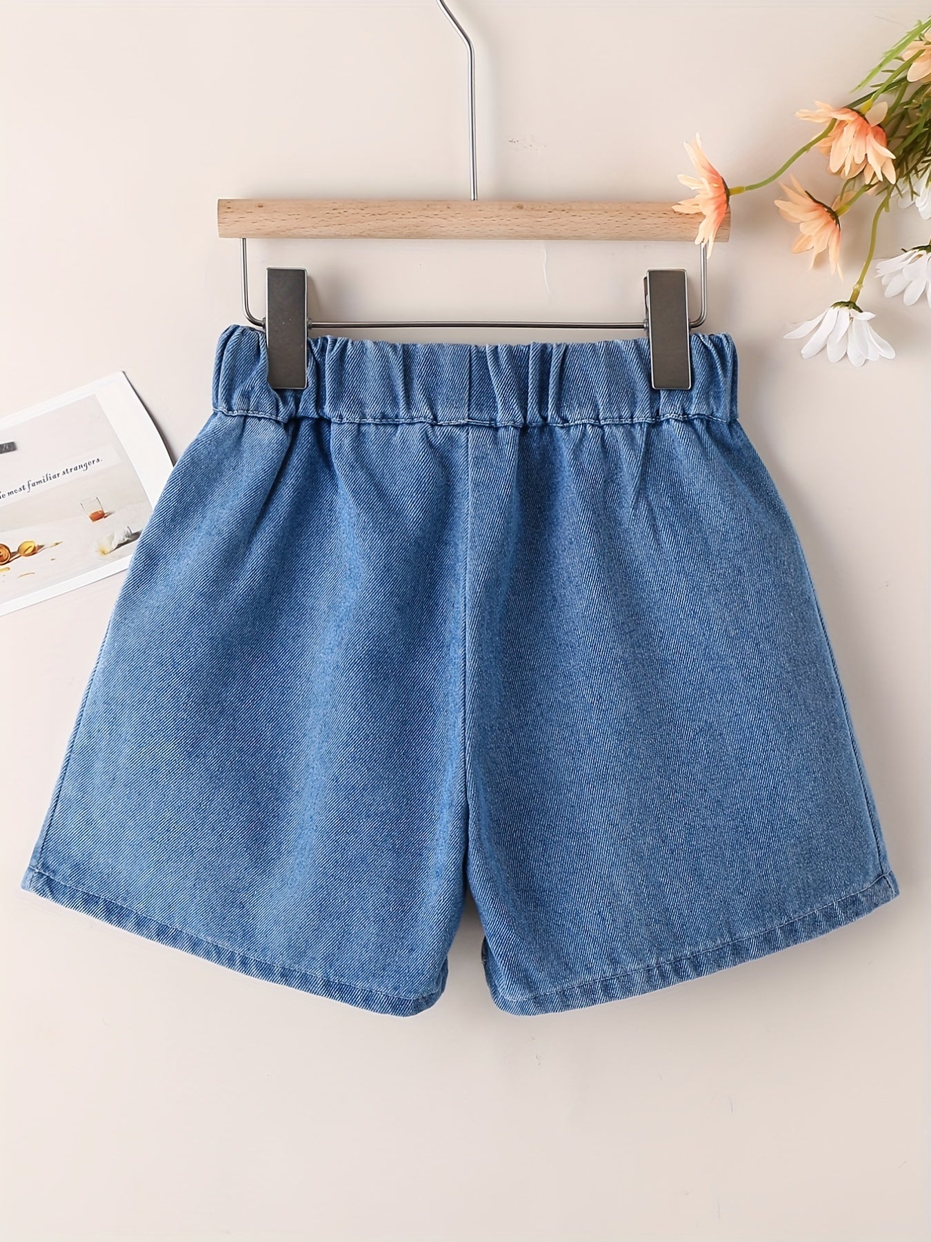 Girls Pleated Denim Shorts Summer Clothes