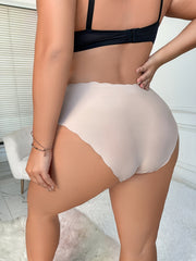 3 Pack Plus Size Casual Panties Set Women's Plus Size Seamless Briefs