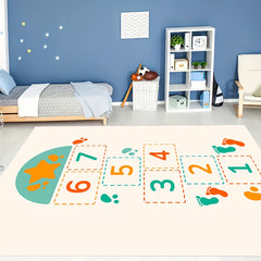 Hop & Count Hopscotch Rug For Kids Soft Anti slip Carpet Children Floor Play Mat
