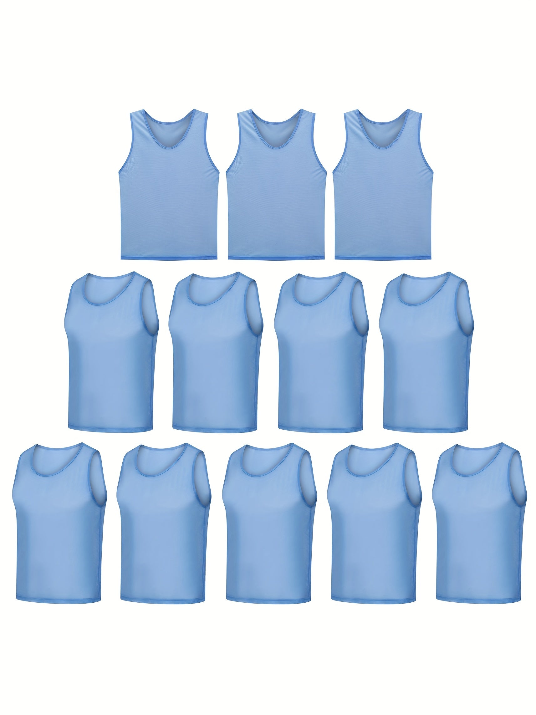 12pcs Quick Dry Soccer Practice Vests Pinnies Jerseys Soccer Bibs For Adult