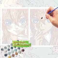 DIY Digital Painting Kit Inspirational Girl Gesture Don't Worry You're Awesome
