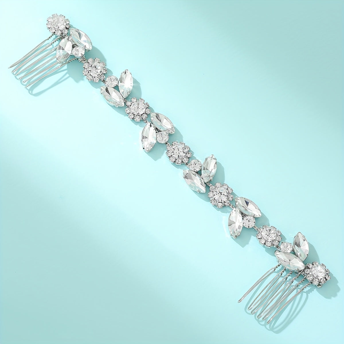 Rhinestone Sunflower Hair Comb Bridal Wedding Headwear