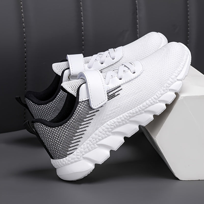 Girl's Breathable Woven Knit Sneakers for Outdoor Activities