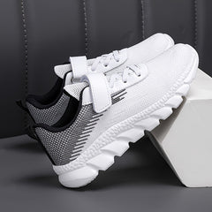 Girl's Breathable Woven Knit Sneakers for Outdoor Activities