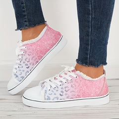 Women's Lightweight Flat Skate Shoes Lace Up Casual Sports Shoes