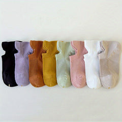 10 Pairs Mesh Ribbed Short Socks for Women