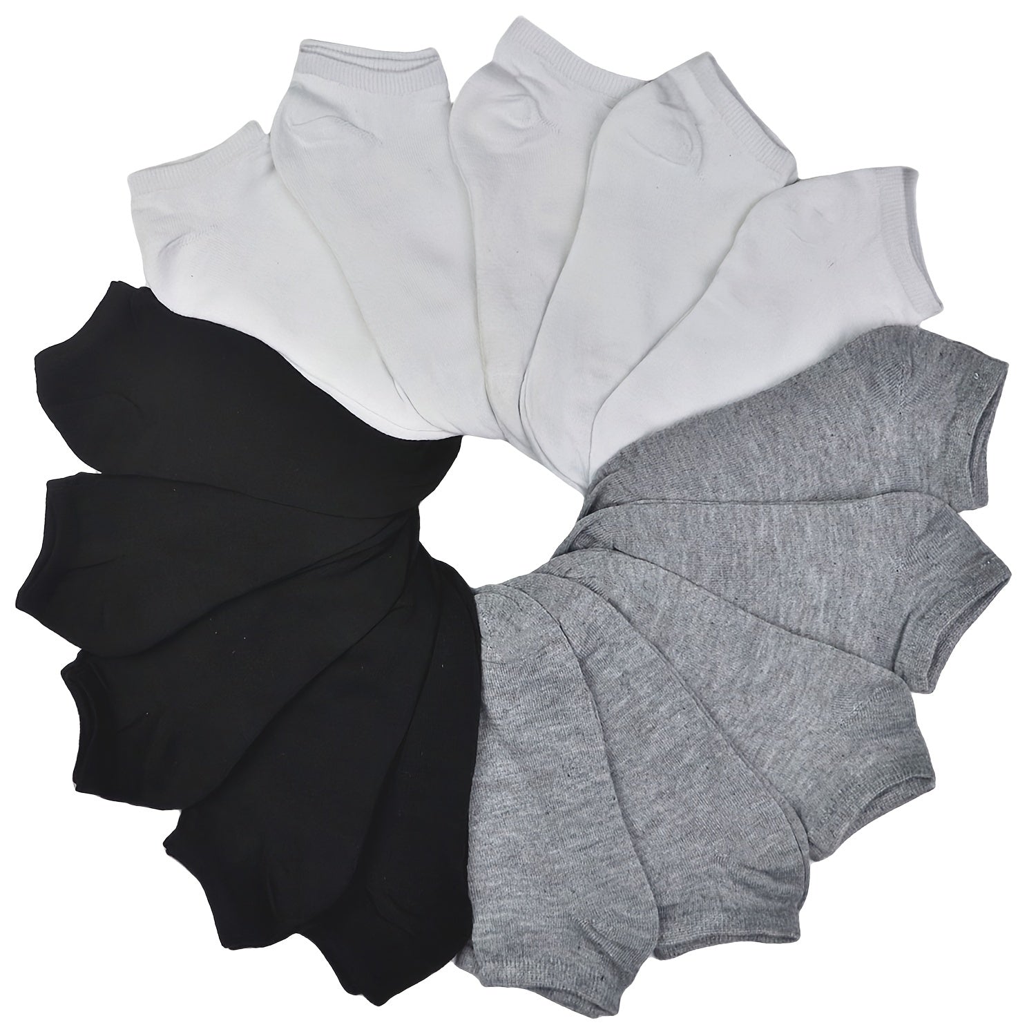 5 Pairs Women's Essential Short Low Cut Socks Lightweight Stockings