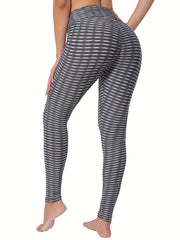 Striped Sport Yoga Leggings High Waist Fitness Tight Pants