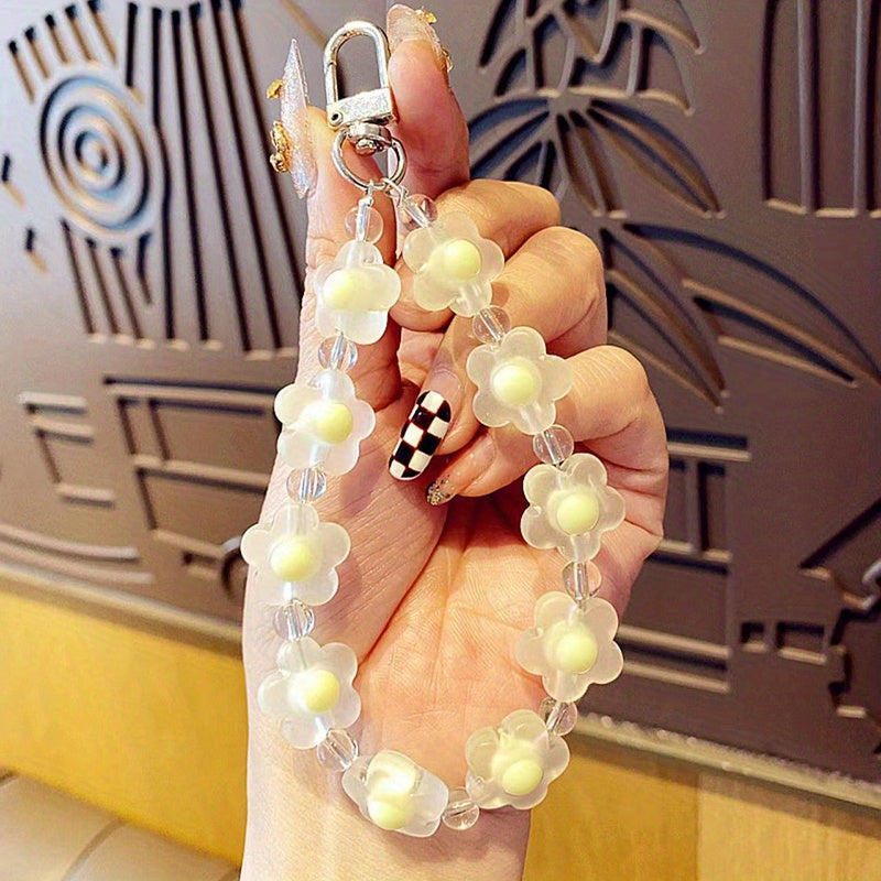 Resin Flower Keychain Candy Color Mobile Phone Pendant Girls
