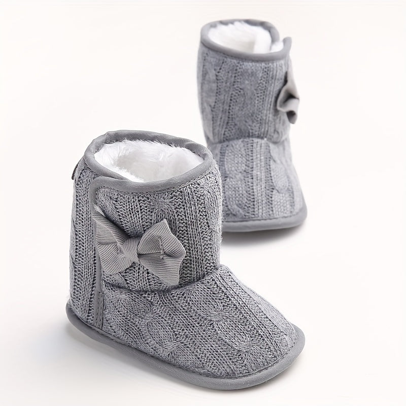 Bowknot Soft Warm Boots for Baby Girls