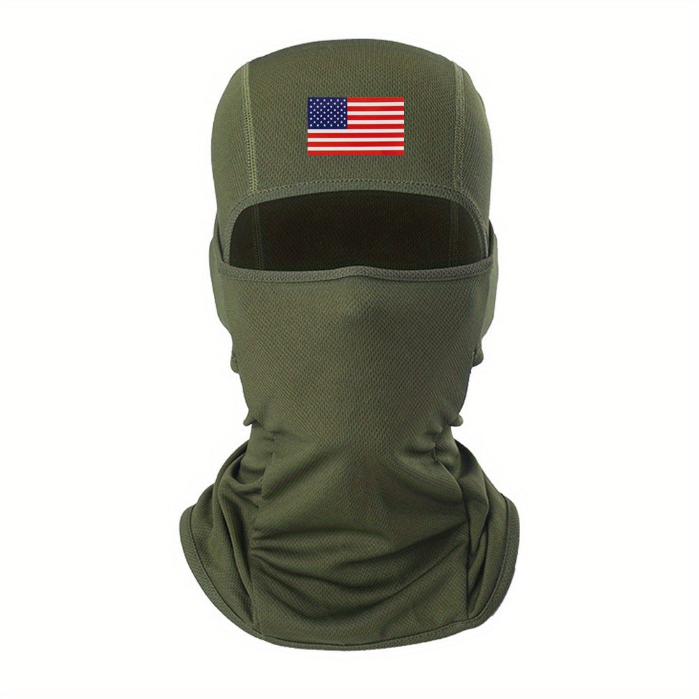 American Flag Print Mask Hood Balaclava Hat Windproof Sun Hat