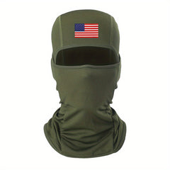 American Flag Print Mask Hood Balaclava Hat Windproof Sun Hat