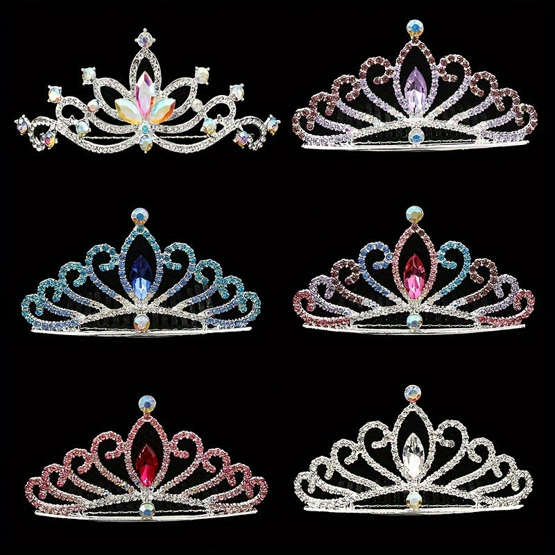 Rhinestones Bridal Headdress Princess Crown Hair Accessories
