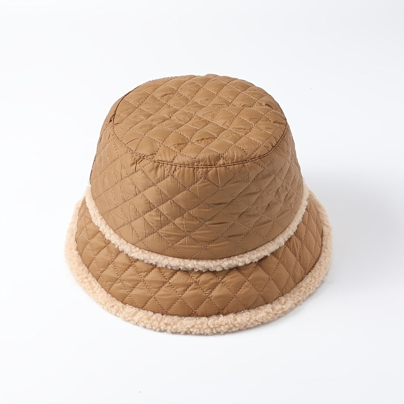 Brown Warm Wool Cap Women's Solid Warm Fisherman Hat Valentines