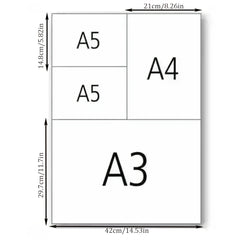 50pcs Sulfate Paper for Sketching, Drawing, Rubber Stamp Making - A5 A4 A3 Sizes