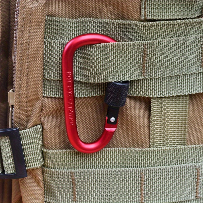 2pcs Carabiner Clip Lock Aluminum Alloy D Ring Key Chain Clip Ho