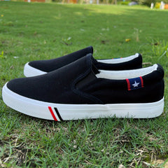 Women's Star Pattern Canvas Shoes Slip On Lightweight Sneakers