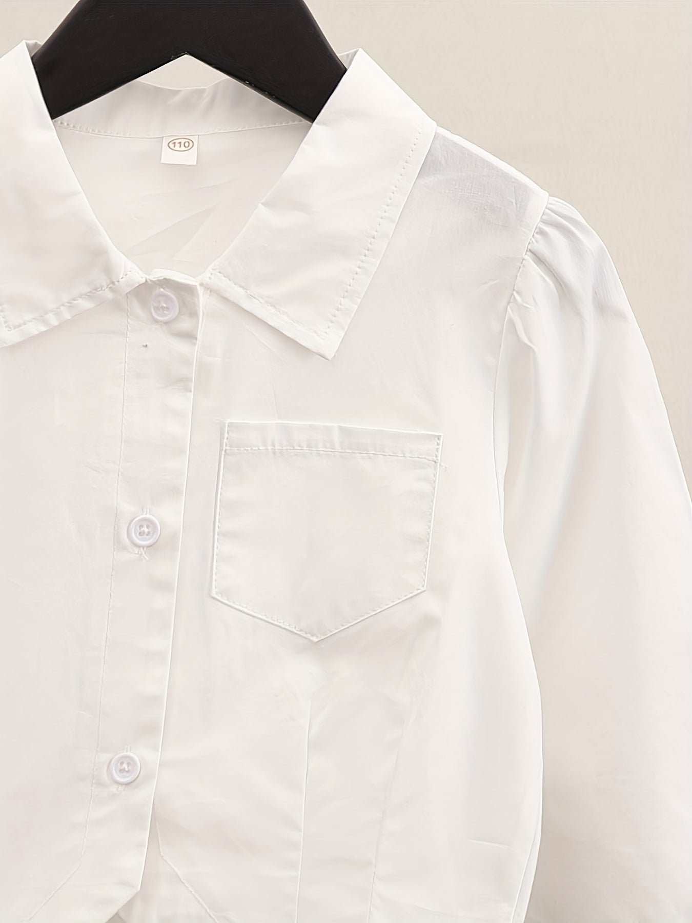 Girls Collared Button Down Varsity Shirt Kids Teens School Uniform Cotton