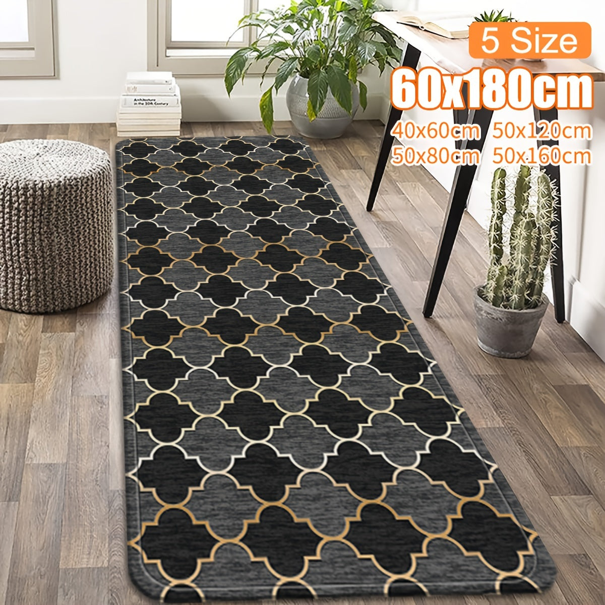 Geometric Print Moroccan Area Rugs Long Carpets Anti-slip Mat Room Decoration