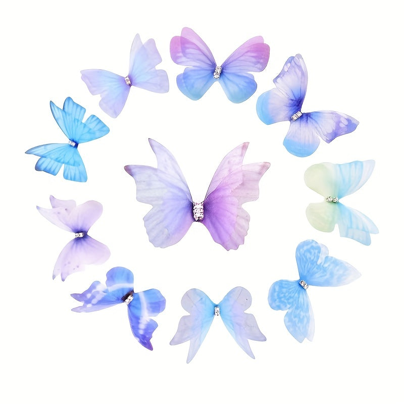 DIY Mixed Butterfly Tulle Accessories for Bouquet Jewelry Mat