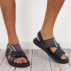Men's Striped Slingback Sandals Casual Water Shoes