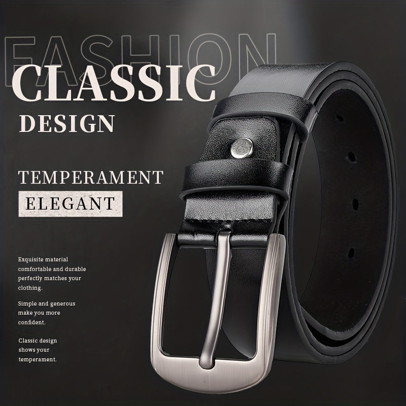 Men's Business Belt PU Leather Jeans Suit Pants Belt