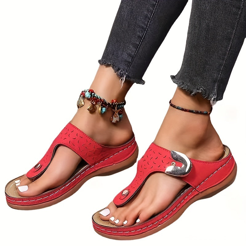 Women's Wedge Flip Flops Soft Sole Non Slip Slides