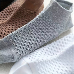 5 Pairs Men's Hollow Out Mesh Low Cut Socks