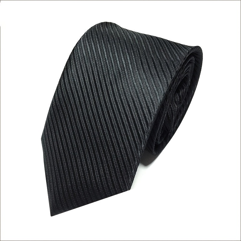 Men's Striped Red Gray Business NeckTie