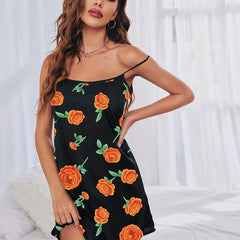 Floral Print Slip Nightdress Women's Sleepwear