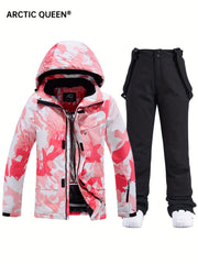 Women's Camouflage Waterproof Jacket with Detachable Hood