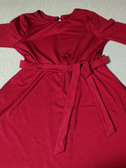Floral Dress For Toddler Kid Girls Cropped Long Sleeve A line Belted Party