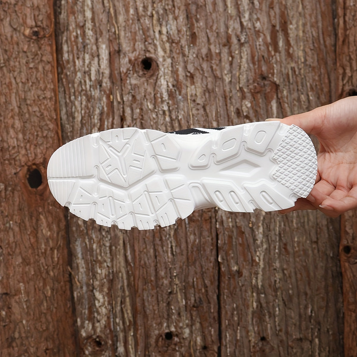 Women's Geometric Lace-Up Running Shoes Breathable Sports Sneakers