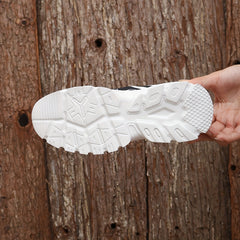 Women's Geometric Lace-Up Running Shoes Breathable Sports Sneakers