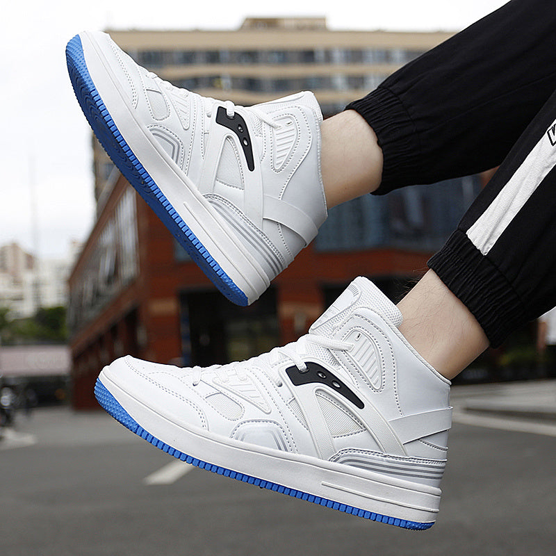 Men's High Top Faux Leather Casual Shoes