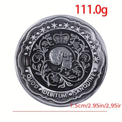 Big Size Blood Oath Marker Coin Retro Carved Pattern Metal Prop Accessories