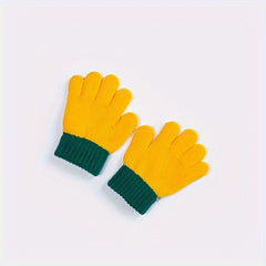 Kids Winter Knitted Gloves Elastic Warm Keeping Boys Girls